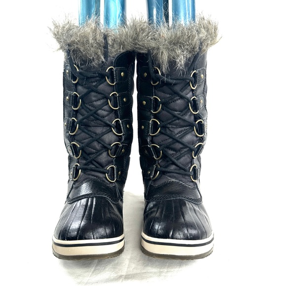 Sorel Tofino II Women Size 7.5 Charcoal Gray Canvas Boot Winter Snow LL3654010 - Picture 2 of 8